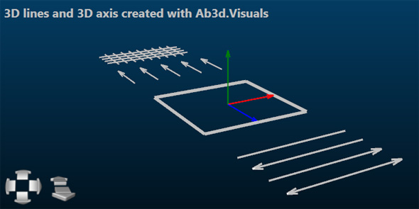 Ab3d.PowerToys Samples - 3D lines sample